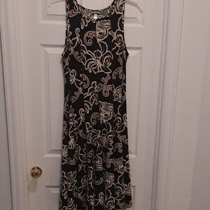 Haani Black and White Halter Maxi Dress